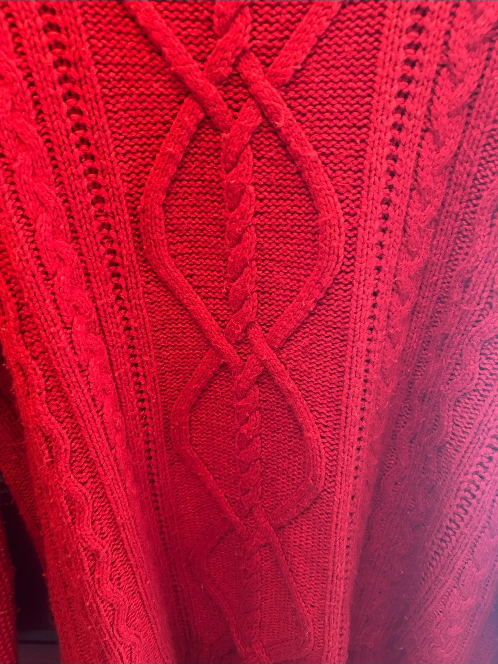 Merona Red Cable-Knit Crewneck Sweater